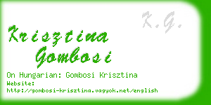 krisztina gombosi business card